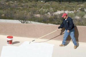 Painting roof during renovation
